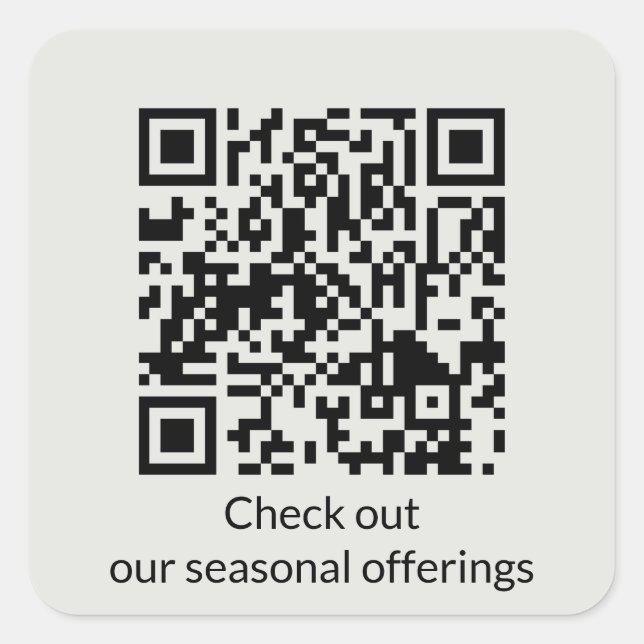 Sticker Carré Code QR personnalisé Générer l'URL (Devant)