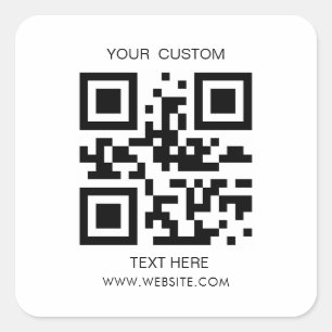 Sticker Carré Code QR personnalisé pour petites entreprises Simp