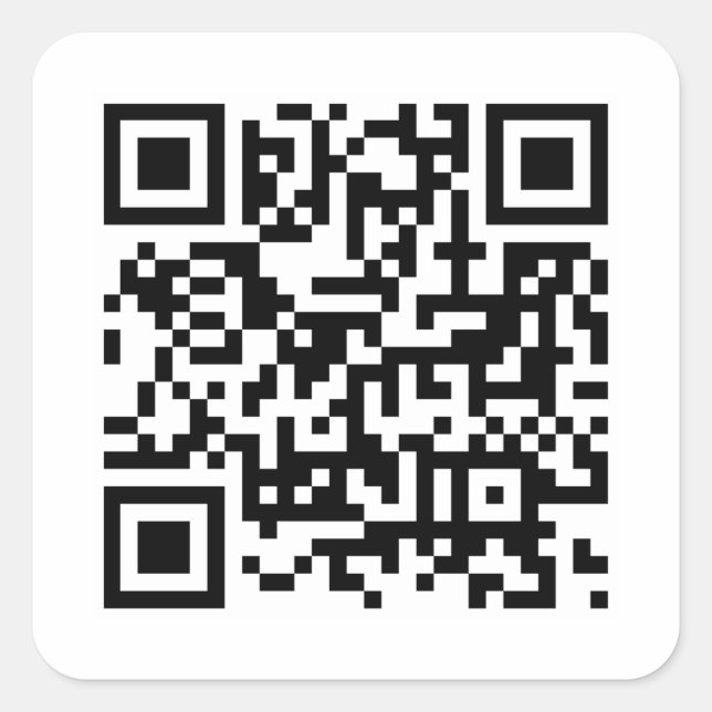 Sticker Carré Code QR professionnel personnalisé Modèle minimali (Devant)