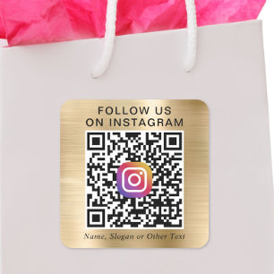 Sticker Carré Code QR 'Suivez-nous sur Instagram' Promotionnel O