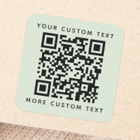 Code QR texte personnalisé en haut en bas feu vert