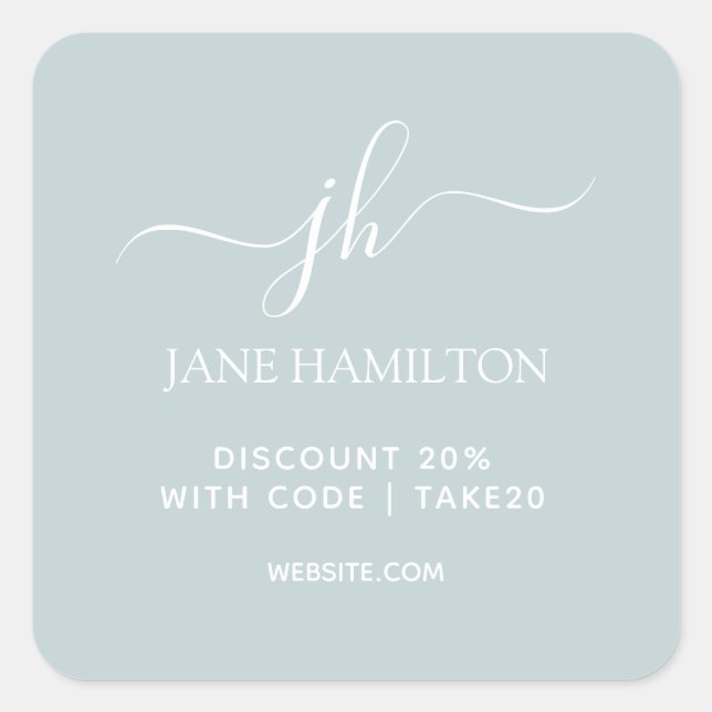 Sticker Carré Code remise emballage produit (Devant)