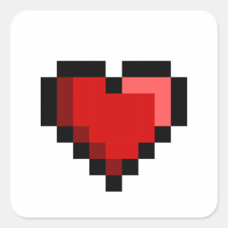 Sticker Carré Coeur d'amour