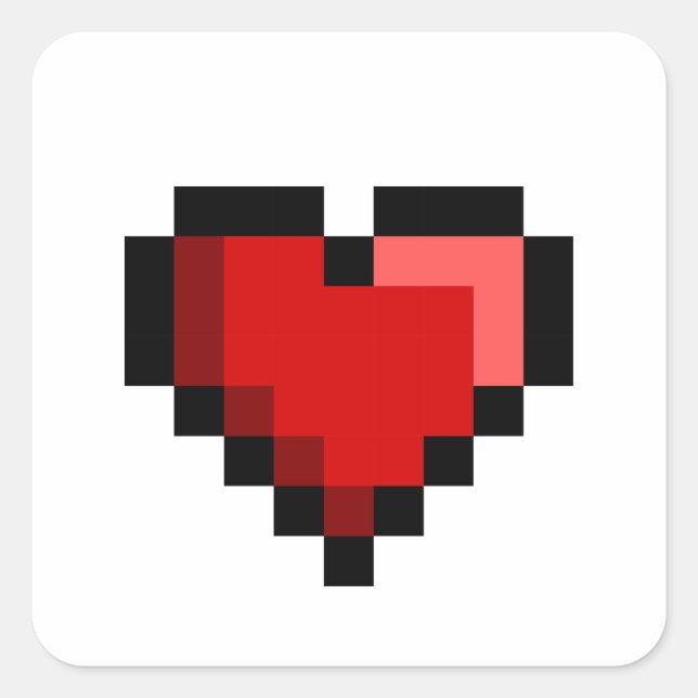 Sticker Carré Coeur d'amour (Devant)