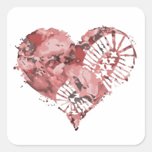Sticker Carré coeur de démarrage