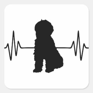 Sticker Carré Coeur de griffonnage