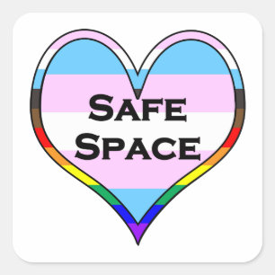 Sticker Carré Coeur espace Trans-Safe
