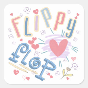 Sticker Carré Coeur Flop Flippy ID311