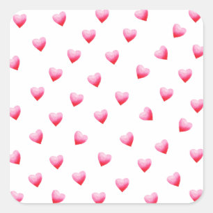 Sticker Carré Coeur rouge mignon romantique