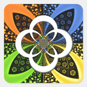 Sticker Carré Coeurs Iridescente Polka sans soudure Point Art Ab