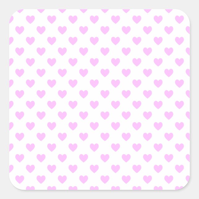 Sticker Carré Coeurs Pots Roses (Devant)
