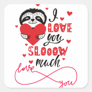 Sticker Carré Coeurs rose heureuse Sainte-Valentin moderne