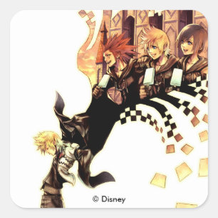 Sticker Carré Coeurs royaux : 358/2 Jours   Roxas, Axel et Xion