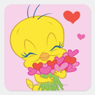 Sticker Carré Coeurs TWEETY™