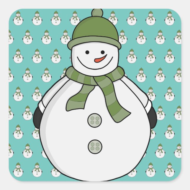 Sticker Carré Cold snowman (Devant)