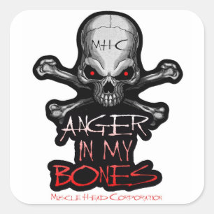 Sticker Carré Colère Dans Mes Os