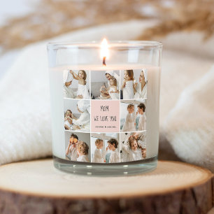 Sticker Carré Collage Photo Maman We Love You Best Mother Cadeau