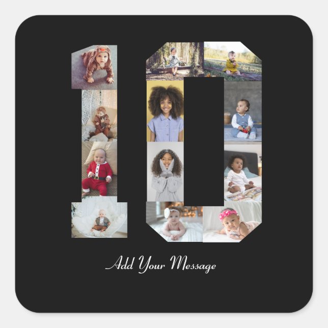 Sticker Carré Collage photo numéro 10 (Devant)