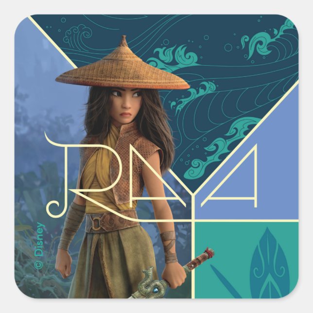 Sticker Carré Collage segmenté Raya (Devant)