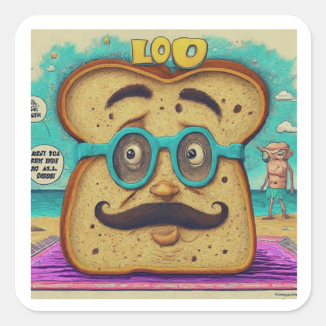 Sticker Carré Collection d'autocollants Hilarious "Papa plaisant (Devant)