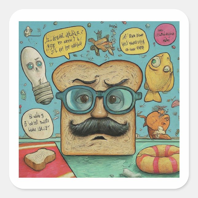 Sticker Carré Collection d'autocollants Hilarious "Papa plaisant (Devant)