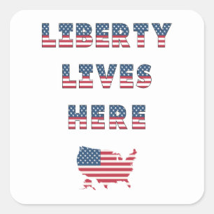 Sticker Carré Collection du parti Élections USA !