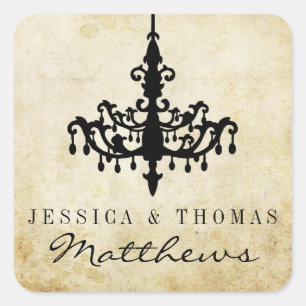 Sticker Carré Collection Mariage de lustres Vintages