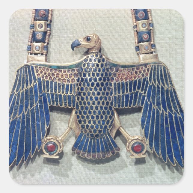 Sticker Carré Collier avec pendentif vautour (Devant)