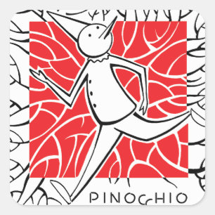 Sticker Carré Collier carré de pinocchio