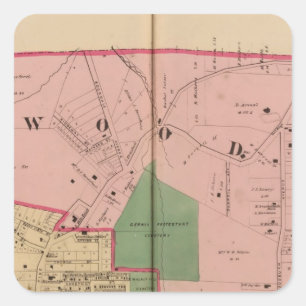 Sticker Carré Collines de noix, Ohio