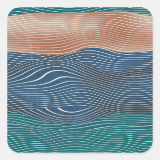 Sticker Carré Collines naturelles : motif sans soudure.