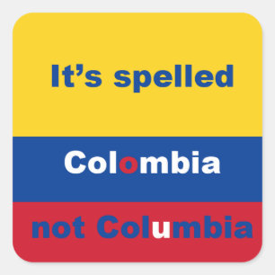 Sticker Carré Colombie pas Columbia