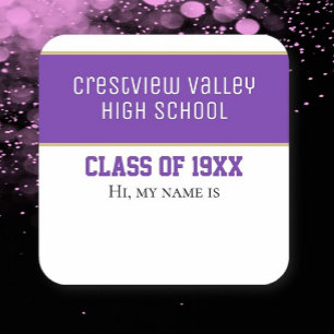 Sticker Carré Colonnes de nom de réunion de classe
