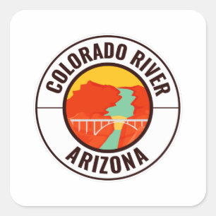 Sticker Carré Colorado River Arizona