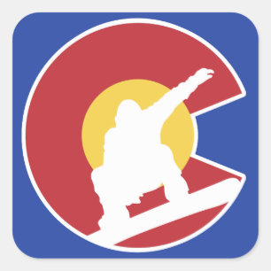 Sticker Carré Colorado Snowboard