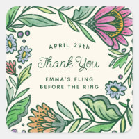 Colorful Artistic Scandi Fête des mariées Cadeau F