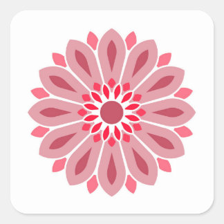 STICKER CARRÉ COLORFULL MODERN FLOWER GIFT DAUGHTER SISTER MOM