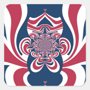 Sticker Carré Colors unis : Motif mondial coloré