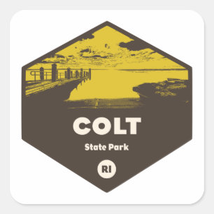Sticker Carré Colt State Park Rhode Island