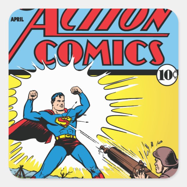Sticker Carré Comics d'action #35 (Devant)