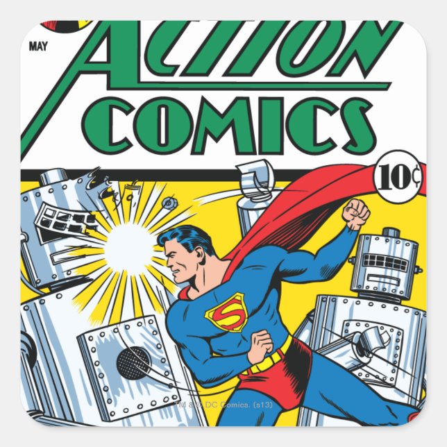 Sticker Carré Comics d'action #36 (Devant)