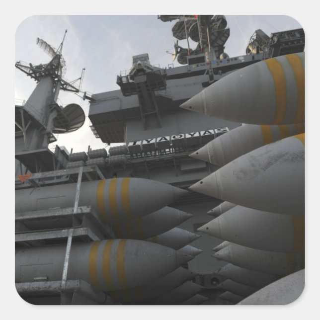 Sticker Carré Commande empilée prête à être chargée (Devant)