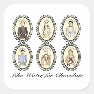 Sticker Carré Comme l'eau pour le chocolat
