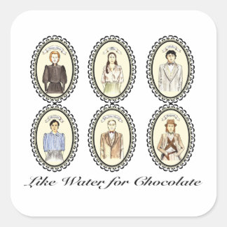 Sticker Carré Comme l'eau pour le chocolat