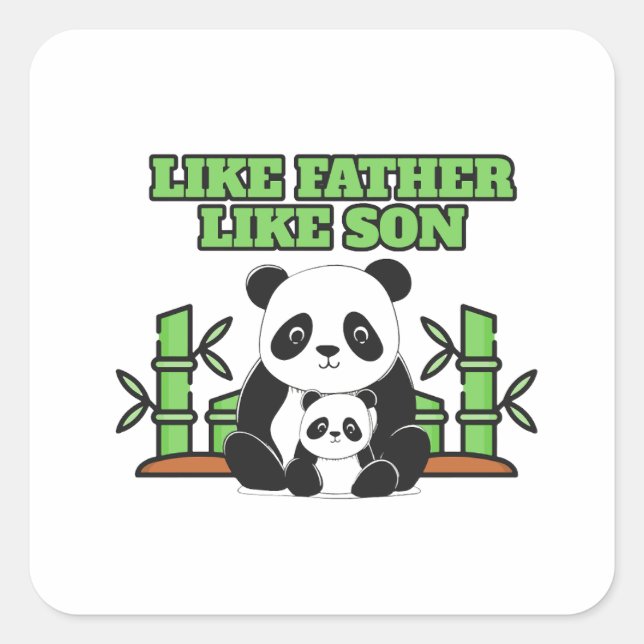 Sticker Carré Comme Père Comme Fils (Devant)