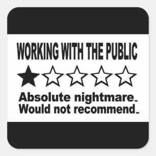 Sticker Carré Commentaire d'une étoile