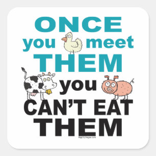 Sticker Carré Compassion animale