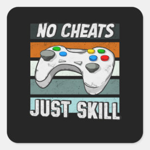 Sticker Carré Compétence du joueur de jeu de contrôleur Pas de t