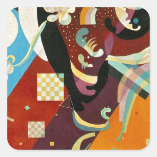 Sticker Carré Compositon Abstrait Kandinsky IX