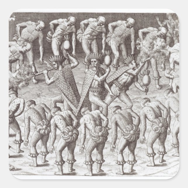 Sticker Carré Compte de Johannes Lerii des Indiens Caraibe (Devant)